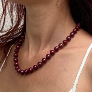 Garnet Coloured Pearls